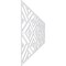 Ekena Millwork Set of Four Panels for 94 1/2"W x 32 1/4"H Killeen Fretwork Wainscot Wall Paneling WPKP16X01X47KLN - alternate 5